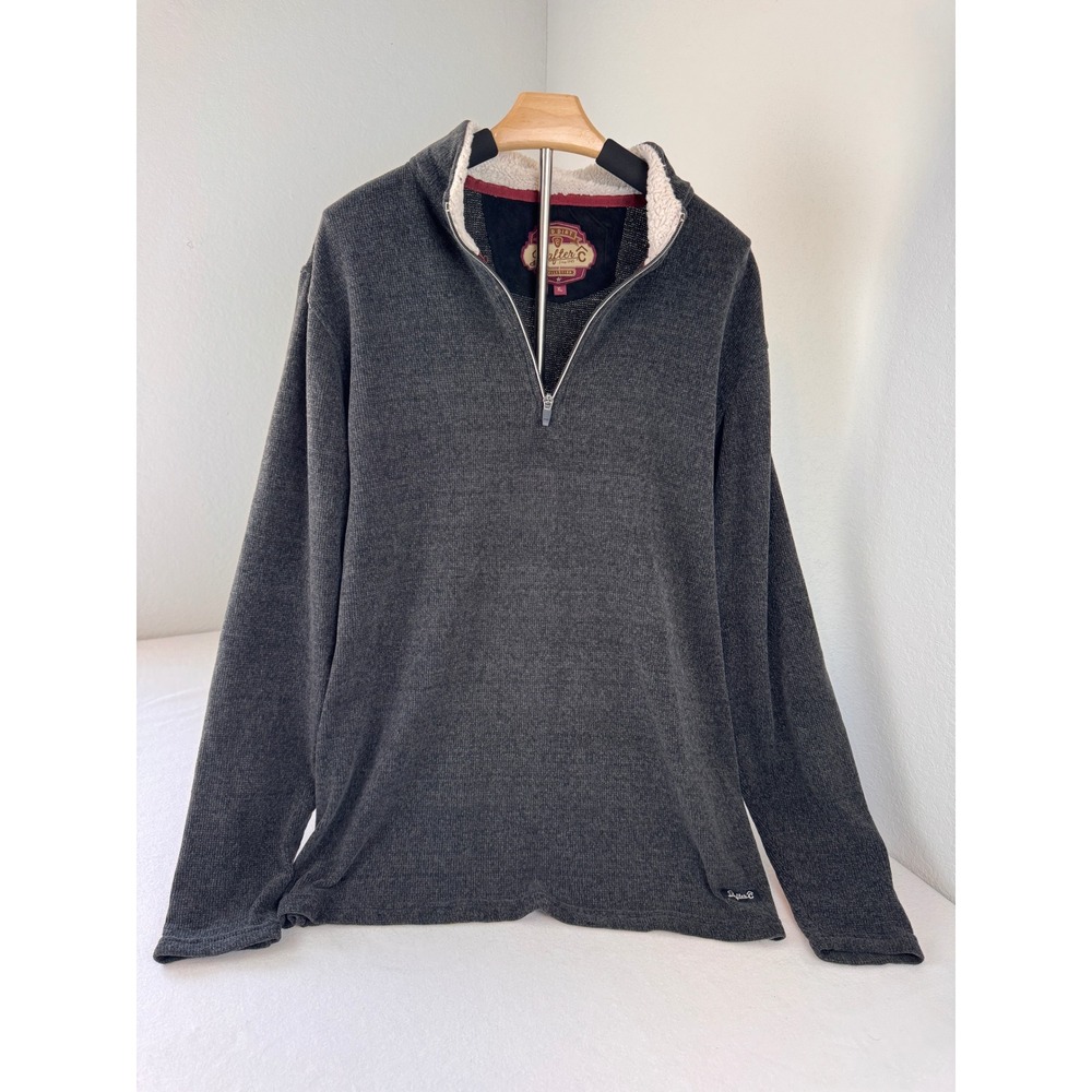Rafter C Red Dirt Men's XL Sherpa Quarter Zip Pullover Western Ranch Casual